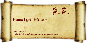 Homolya Péter névjegykártya